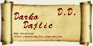 Darko Dajlić vizit kartica
